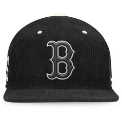Black Boston Red Sox Nike Pro Corduroy Structured Snapback Hat