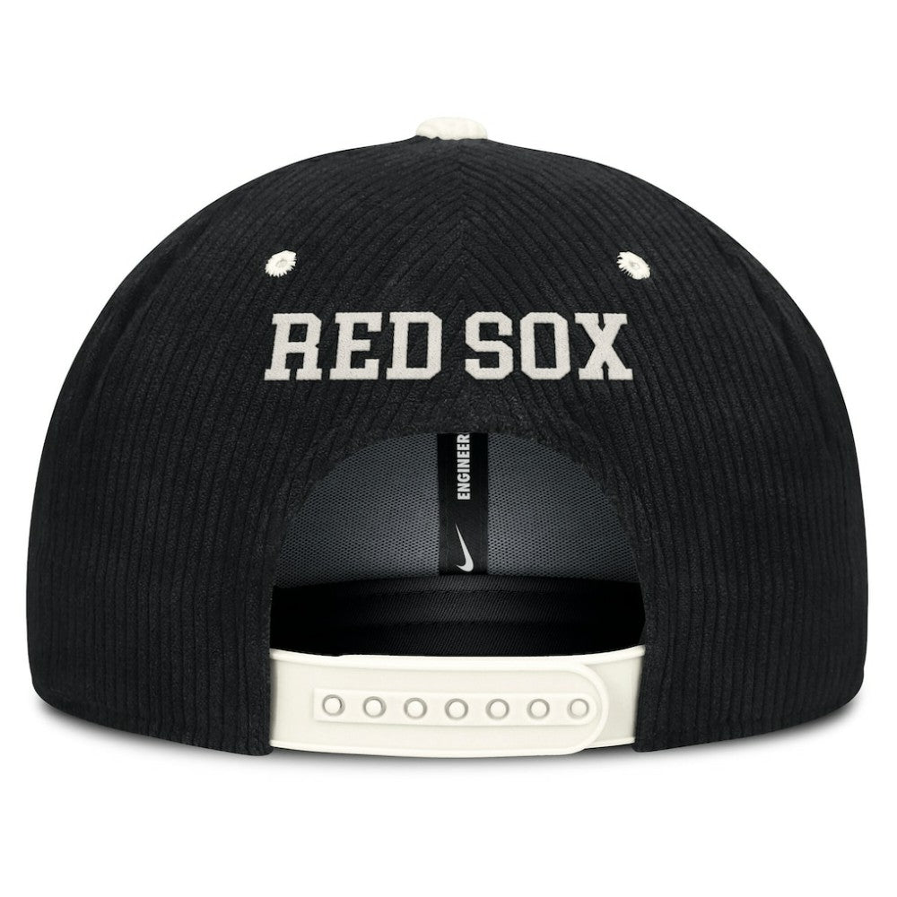 Black Boston Red Sox Nike Pro Corduroy Structured Snapback Hat