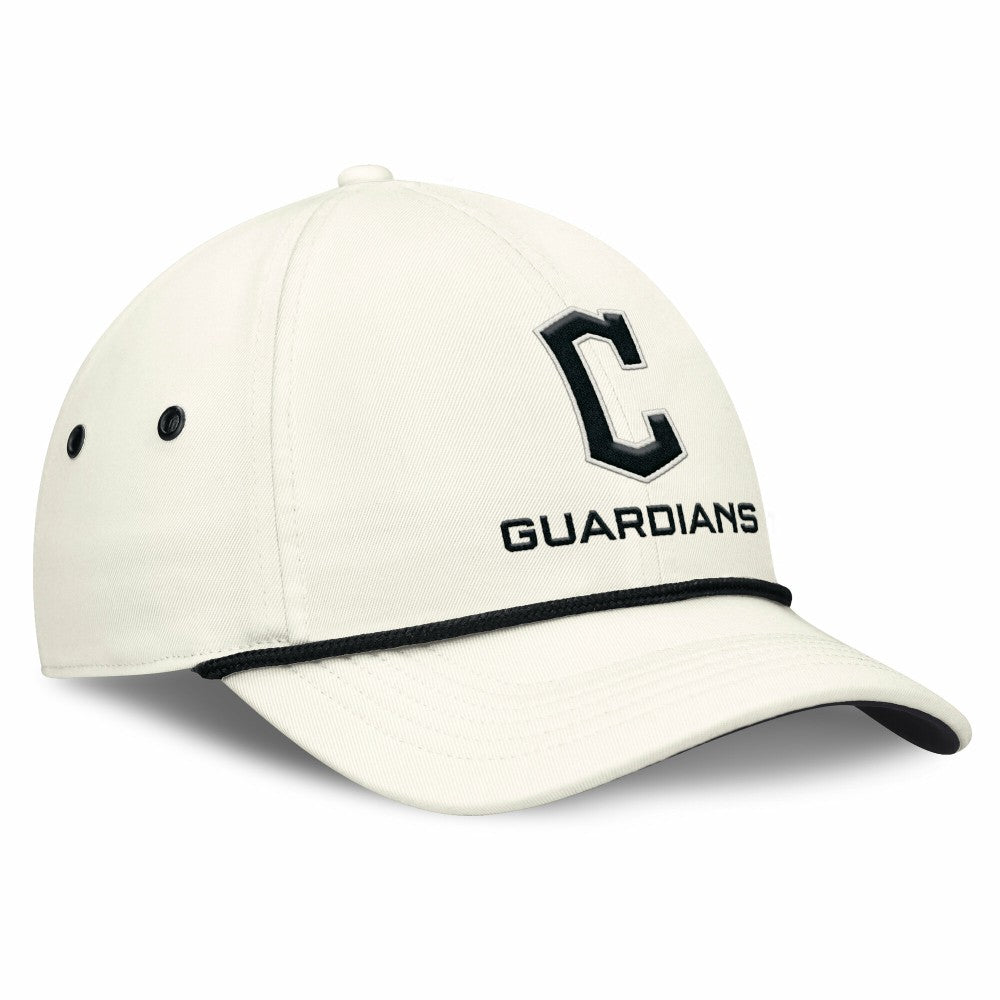 Stone Cleveland Guardians Nike Club Adjustable Hat