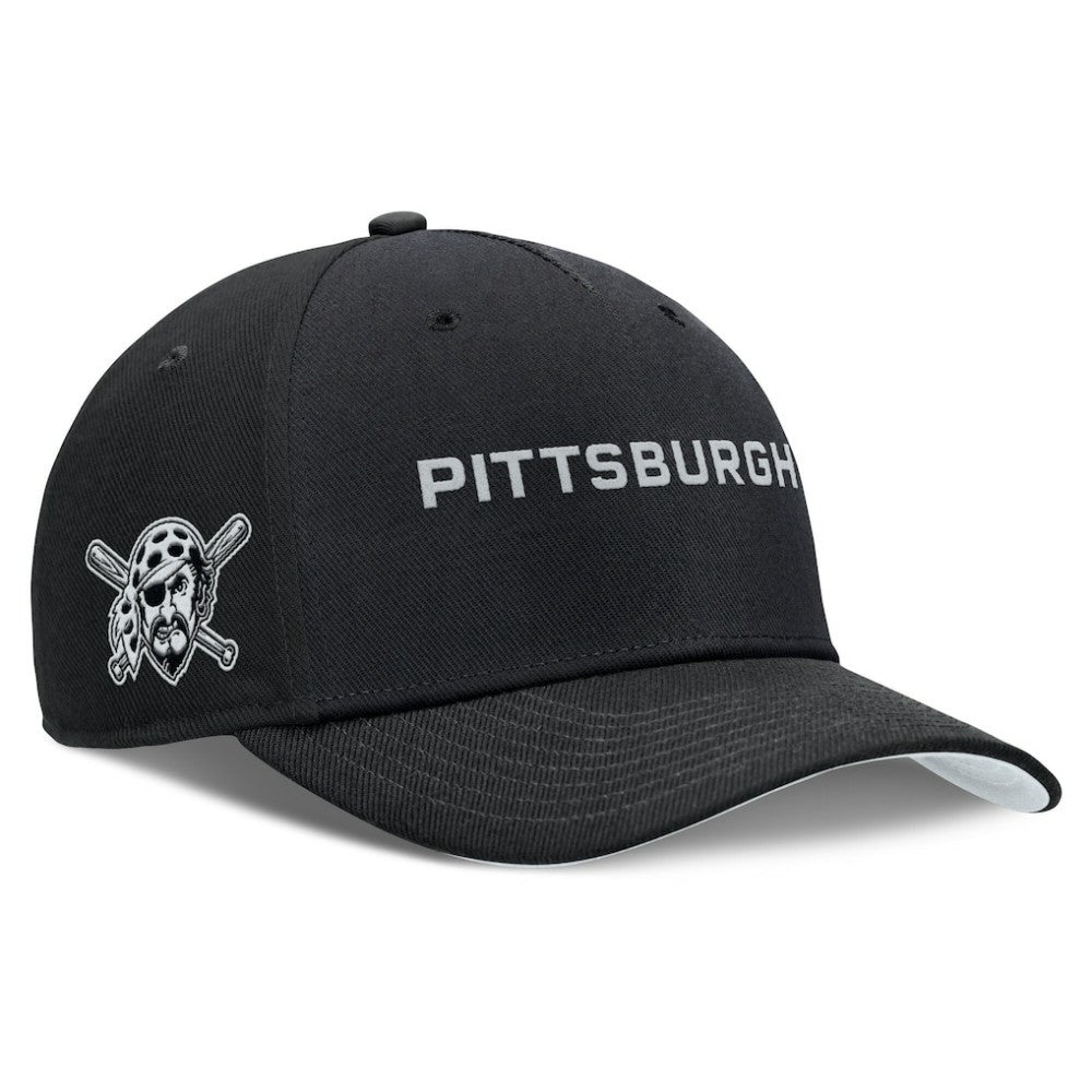 Black Pittsburgh Pirates Nike Rise Performance Adjustable Hat