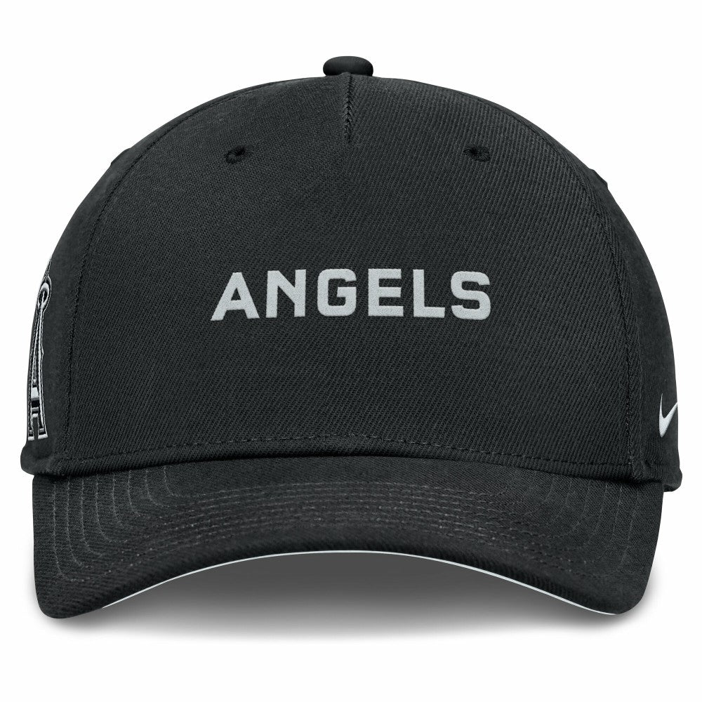 Black Los Angeles Angels Nike Rise Performance Adjustable Hat
