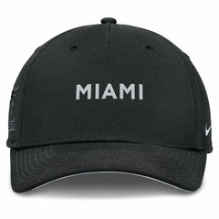 Black Miami Marlins Nike Rise Performance Adjustable Hat