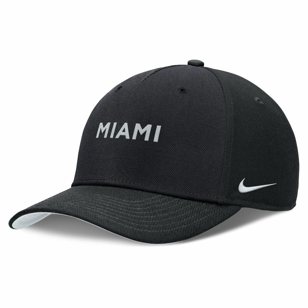 Black Miami Marlins Nike Rise Performance Adjustable Hat