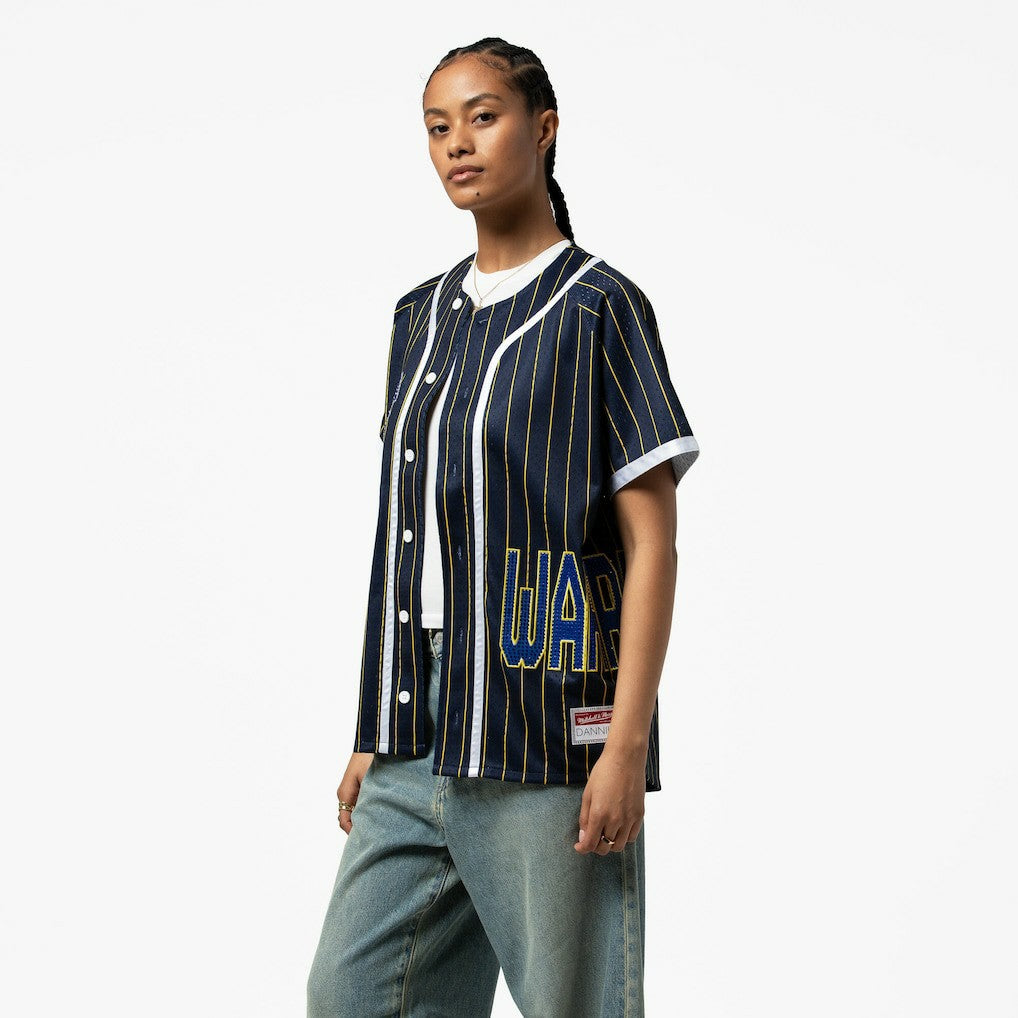 Mitchell & Ness Golden State Warriors x DANNIJO Women's Fashion Baseball Jersey sale
