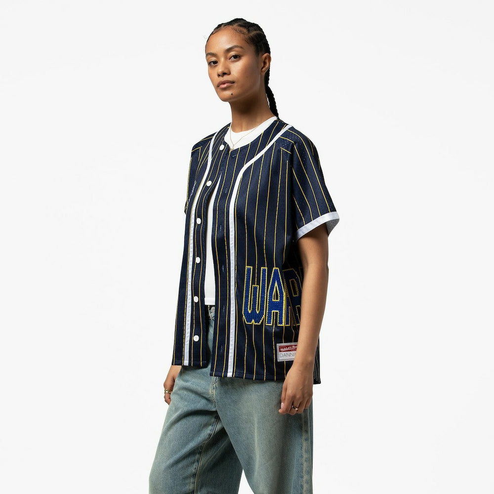 Mitchell & Ness Golden State Warriors x DANNIJO Women's Fashion Baseball Jersey sale