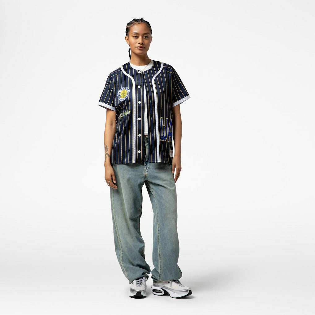 Mitchell & Ness Golden State Warriors x DANNIJO Women's Fashion Baseball Jersey sale