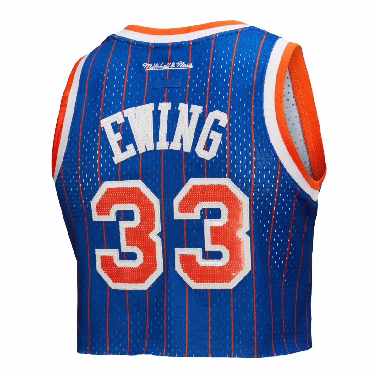 Mitchell & Ness Patrick Ewing New York Knicks x DANNIJO Women's Fashion Cropped Basketball Jersey