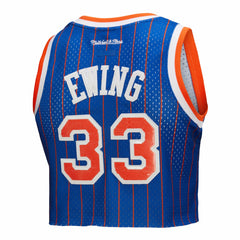 Mitchell & Ness Patrick Ewing New York Knicks x DANNIJO Women's Fashion Cropped Basketball Jersey