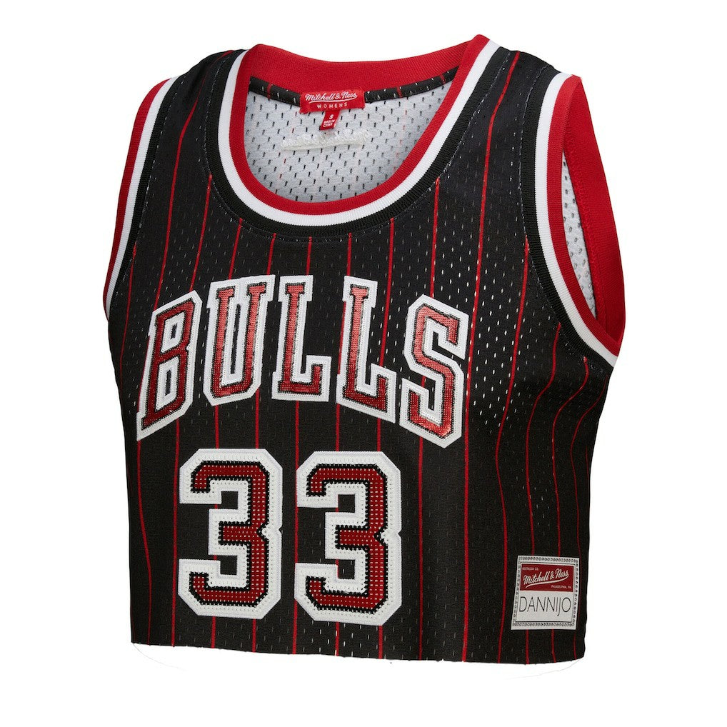 Mitchell & Ness Scottie Pippen Chicago Bulls x DANNIJO Women's Fashion Cropped Basketball Jersey sale