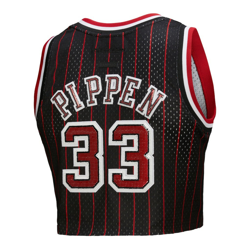 Mitchell & Ness Scottie Pippen Chicago Bulls x DANNIJO Women's Fashion Cropped Basketball Jersey sale