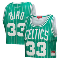 Mitchell & Ness Larry Bird Boston Celtics x DANNIJO Women's Fashion Cropped Basketball Jersey