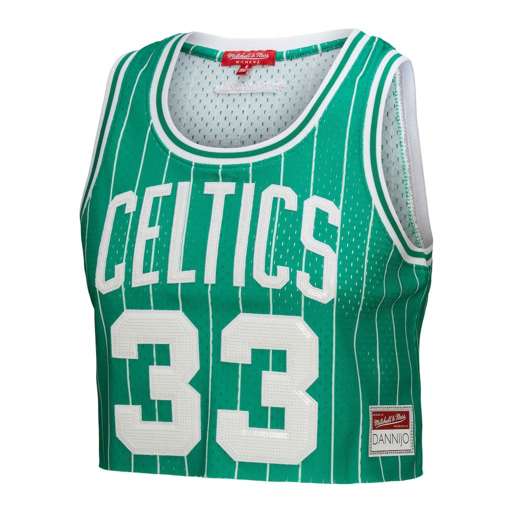 Mitchell & Ness Larry Bird Boston Celtics x DANNIJO Women's Fashion Cropped Basketball Jersey