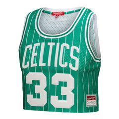 Mitchell & Ness Larry Bird Boston Celtics x DANNIJO Women's Fashion Cropped Basketball Jersey