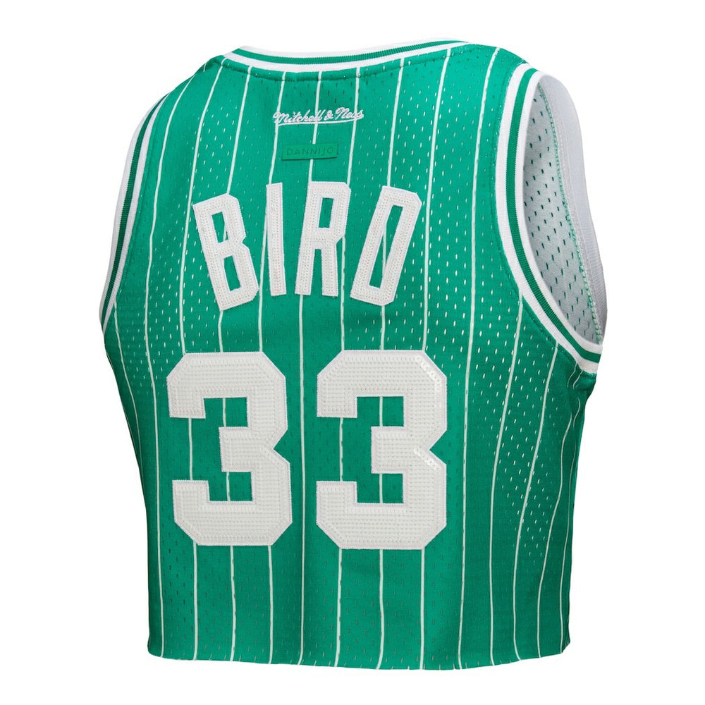 Mitchell & Ness Larry Bird Boston Celtics x DANNIJO Women's Fashion Cropped Basketball Jersey