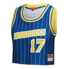 Mitchell & Ness Chris Mullin Golden State Warriors x DANNIJO Women's Fashion Cropped Basketball Jersey sale