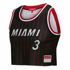 Mitchell & Ness Dwyane Wade Miami Heat x DANNIJO Women's Fashion Cropped Basketball Jersey