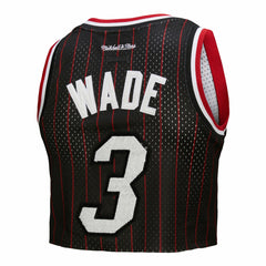 Mitchell & Ness Dwyane Wade Miami Heat x DANNIJO Women's Fashion Cropped Basketball Jersey