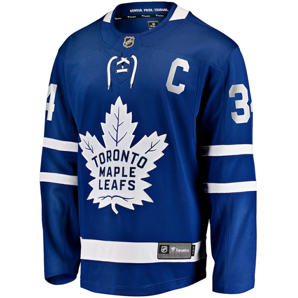 NHL Auston Matthews Toronto Maple Leafs Fanatics Captain Patch Home Breakaway Player Jersey
