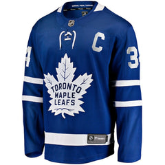 NHL Auston Matthews Toronto Maple Leafs Fanatics Captain Patch Home Breakaway Player Jersey