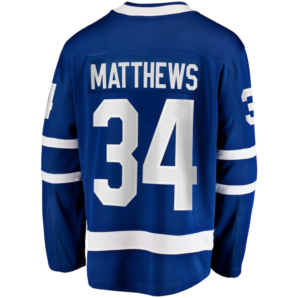 NHL Auston Matthews Toronto Maple Leafs Fanatics Captain Patch Home Breakaway Player Jersey