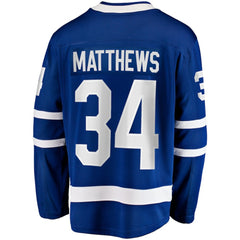 NHL Auston Matthews Toronto Maple Leafs Fanatics Captain Patch Home Breakaway Player Jersey