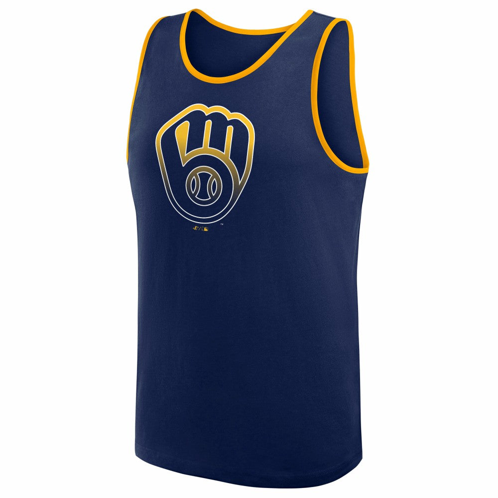 Navy Milwaukee Brewers Logo Athletic Unmatched Success Tank Top