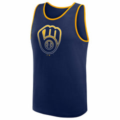 Navy Milwaukee Brewers Logo Athletic Unmatched Success Tank Top
