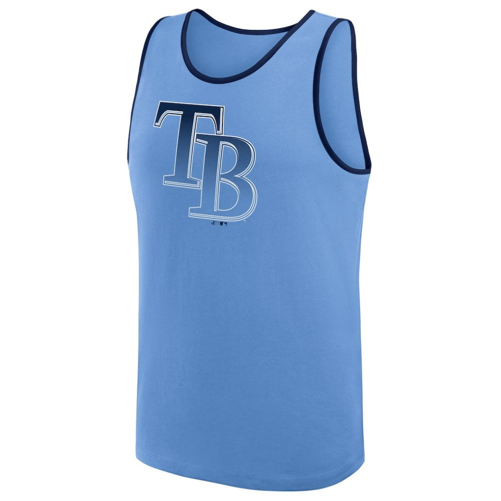 Light Blue Tampa Bay Rays Logo Athletic Unmatched Success Tank Top