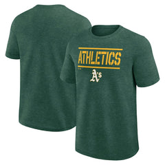 Heather Green Athletics Logo Athletic Top Notch T-Shirt