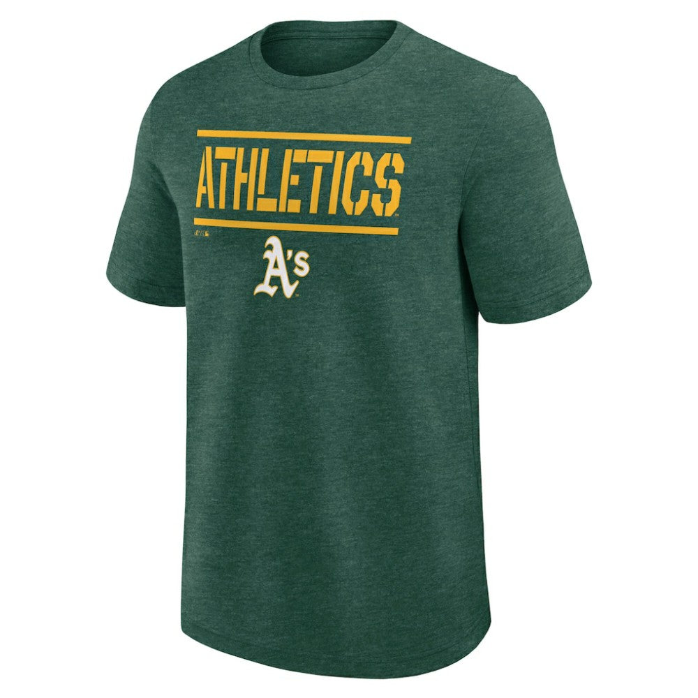Heather Green Athletics Logo Athletic Top Notch T-Shirt