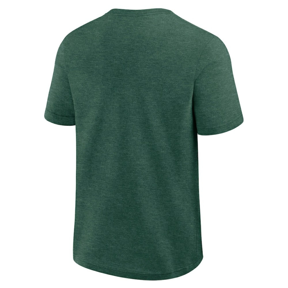 Heather Green Athletics Logo Athletic Top Notch T-Shirt