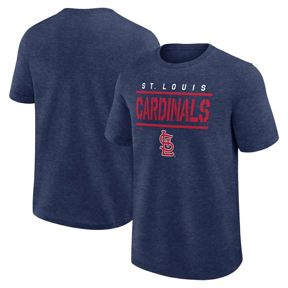 Heather Navy St. Louis Cardinals Logo Athletic Top Notch T-Shirt