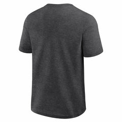 Heather Charcoal Cincinnati Reds Logo Athletic Top Notch T-Shirt