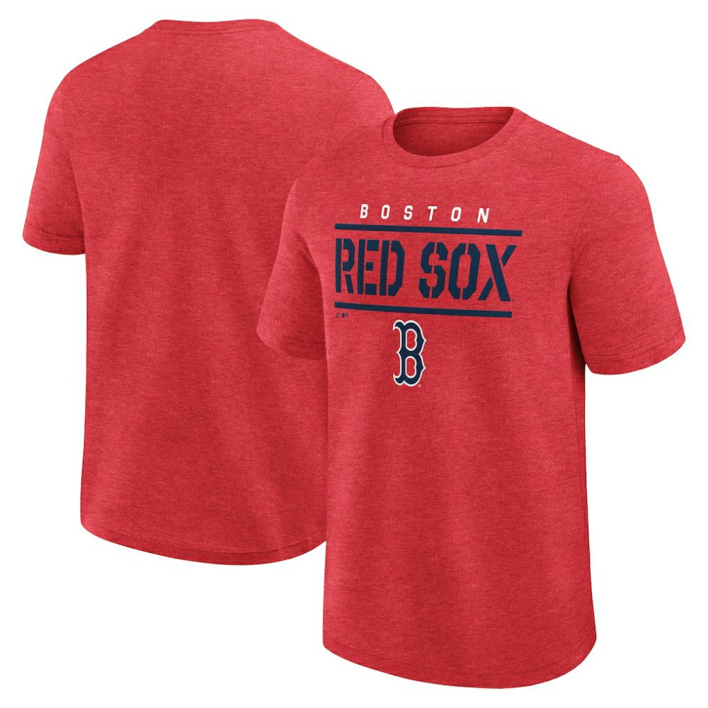 Heather Red Boston Red Sox Logo Athletic Top Notch T-Shirt