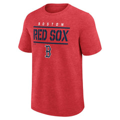 Heather Red Boston Red Sox Logo Athletic Top Notch T-Shirt