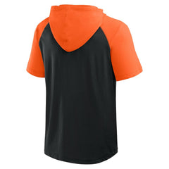 Black San Francisco Giants Logo Athletic Prime Raglan Short Sleeve Hoodie T-Shirt