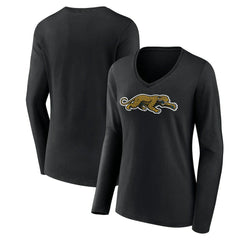 Women's Classic Logo Long Sleeve V-Neck T-Shirt - Jacksonville Jaguars T-shirts