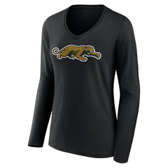 Women's Classic Logo Long Sleeve V-Neck T-Shirt - Jacksonville Jaguars T-shirts