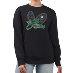 NHL Dallas Stars G-III 4Her by Carl Banks Women's Animal Print Heart Fleece Pullover Sweatshirt