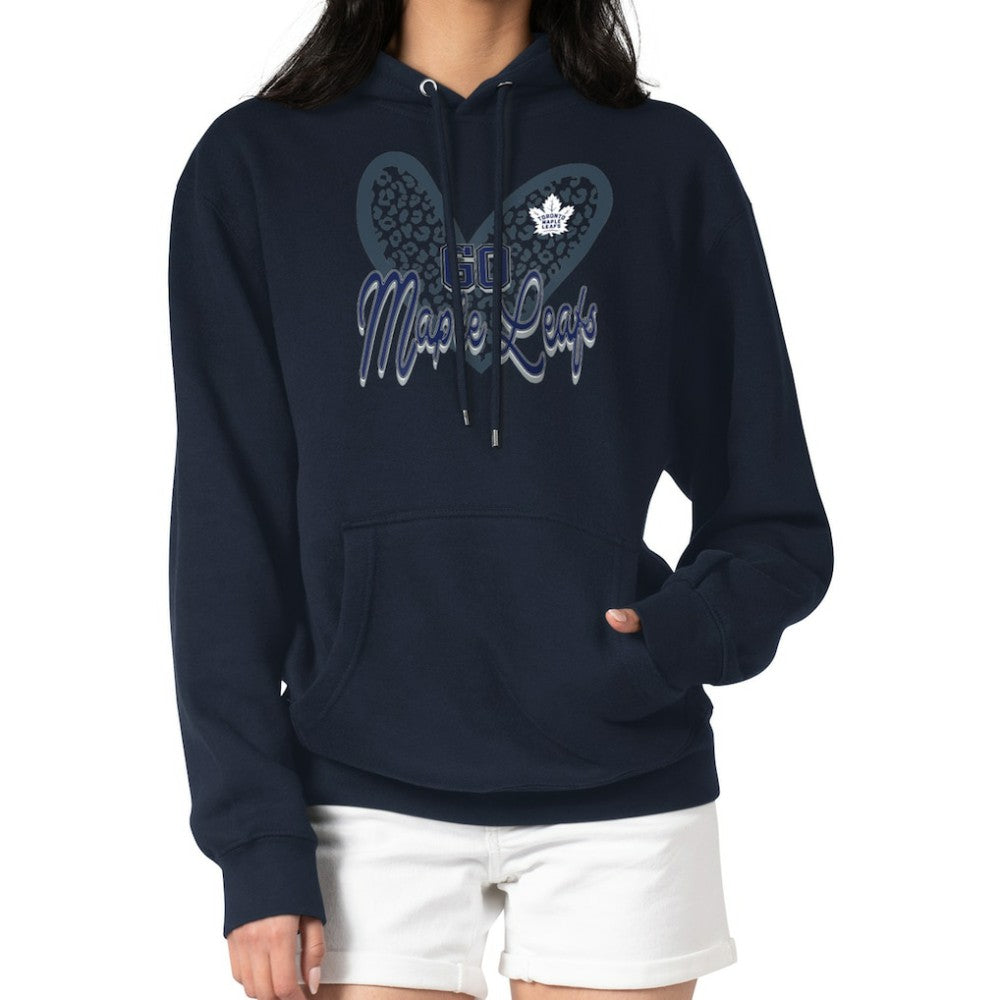 NHL Toronto Maple Leafs G-III 4Her by Carl Banks Women's Animal Print Heart Fleece Pullover Hoodie