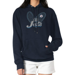 NHL Winnipeg Jets G-III 4Her by Carl Banks Women's Animal Print Heart Fleece Pullover Hoodie