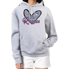 NHL New York Rangers G-III 4Her by Carl Banks Women's Animal Print Heart Fleece Pullover Hoodie