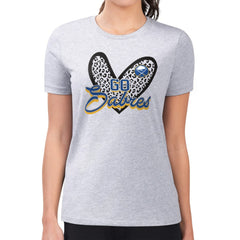 NHL Buffalo Sabres G-III 4Her by Carl Banks Women's Super-Slim Fit Lightweight Animal Print Heart T-Shirt