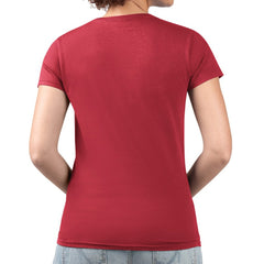 NHL Detroit Red Wings G-III 4Her by Carl Banks Women's Super-Slim Fit Lightweight Animal Print Heart V-Neck T-Shirt