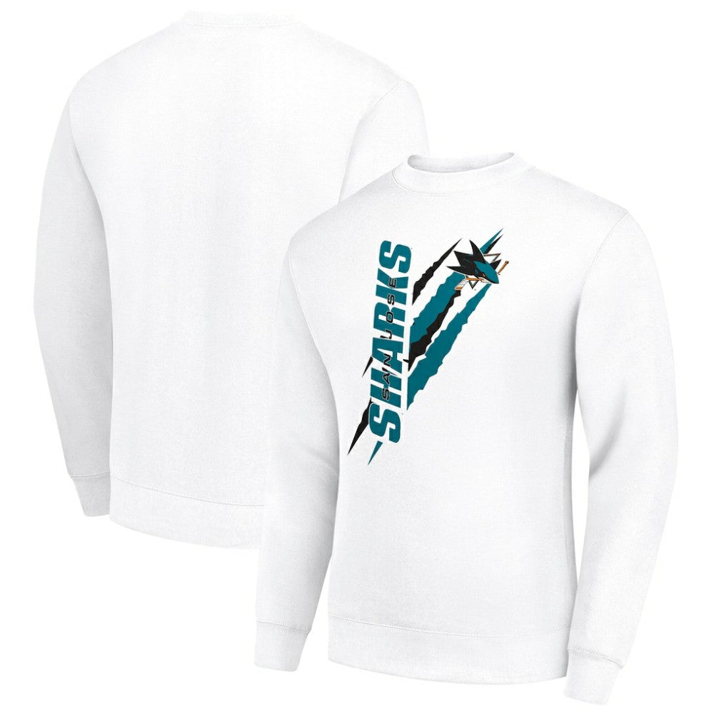 NHL San Jose Sharks Starter Color Scratch Pullover Sweatshirt