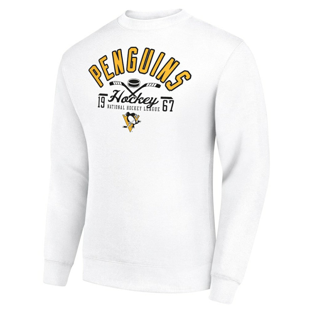 NHL Pittsburgh Penguins Starter Stick And Puck Logo Fleece Pullover Sweatshirt