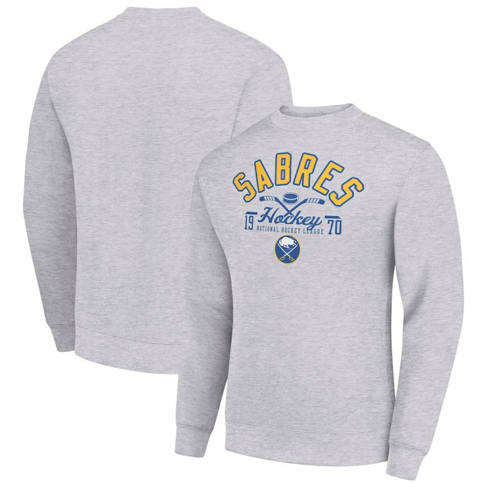 NHL Buffalo Sabres Starter Stick And Puck Logo Fleece Pullover Sweatshirt