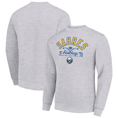 NHL Buffalo Sabres Starter Stick And Puck Logo Fleece Pullover Sweatshirt