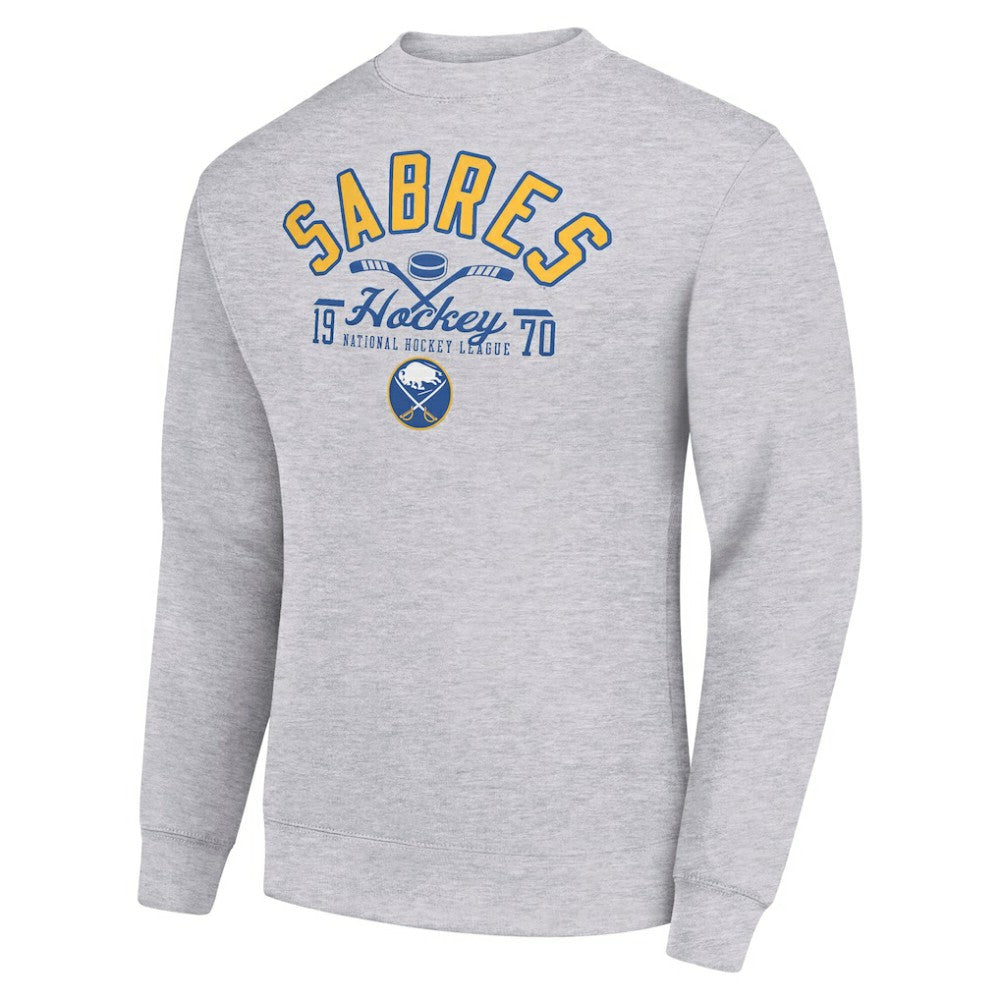 NHL Buffalo Sabres Starter Stick And Puck Logo Fleece Pullover Sweatshirt