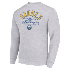 NHL Buffalo Sabres Starter Stick And Puck Logo Fleece Pullover Sweatshirt